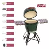 Parrilla kamado de carbón TUNABONE TunaBone Classic 21 pulgadas talla M verde