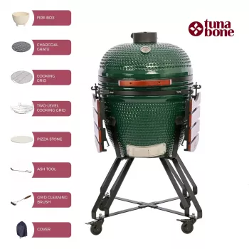 Parrilla kamado cerámica TUNABONE Classic 23 pulgadas (talla L) verde