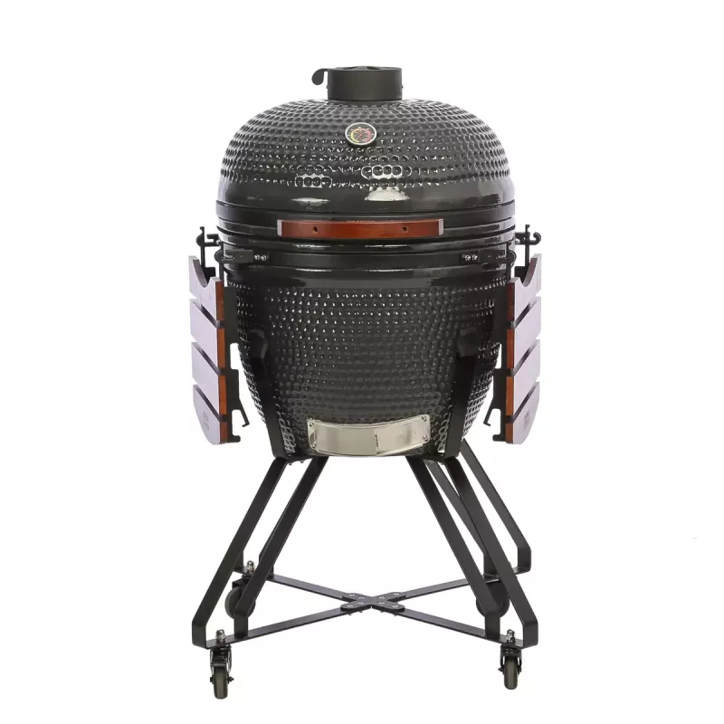 Parrilla kamado TUNABONE TunaBone Classic 23 pulgadas (talla L) parrilla de carbón cerámica, 23 pulgadas de diámetro de parrilla, gris oscuro
