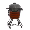 Parrilla kamado TUNABONE TunaBone Classic 23 pulgadas (talla L) parrilla de carbón cerámica, 23 pulgadas de diámetro de parrilla, gris oscuro