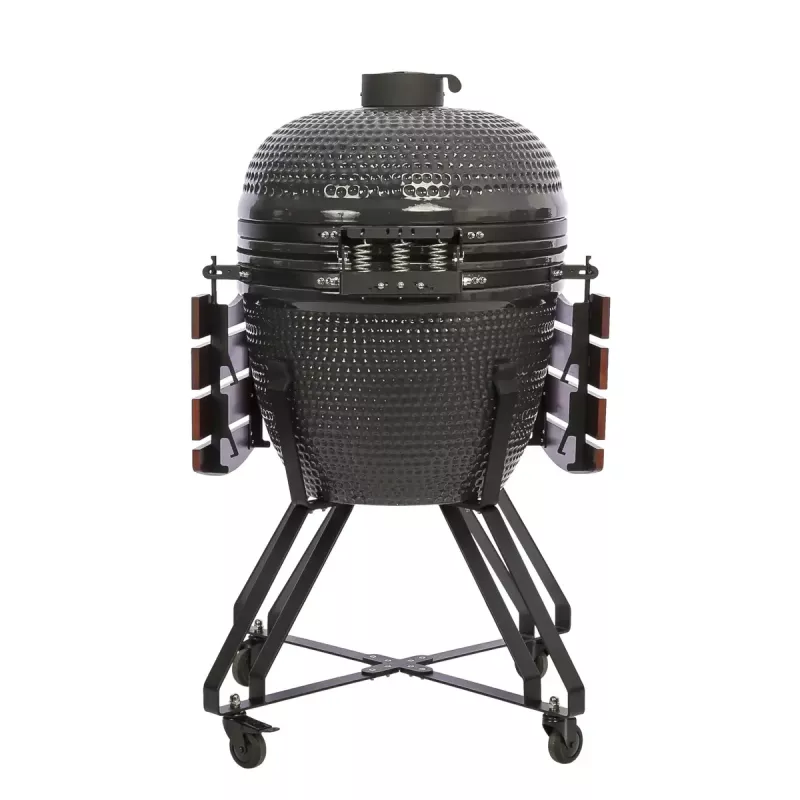 Parrilla kamado TUNABONE TunaBone Classic 23 pulgadas (talla L) parrilla de carbón cerámica, 23 pulgadas de diámetro de parrilla, gris oscuro