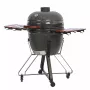 Parrilla kamado TUNABONE TunaBone Classic 23 pulgadas (talla L) parrilla de carbón cerámica, 23 pulgadas de diámetro de parrilla, gris oscuro