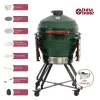 TunaBone Kamado Pro barbacoa de cerámica de 24 pulgadas, talla L, verde (TBG24GREEN-02)