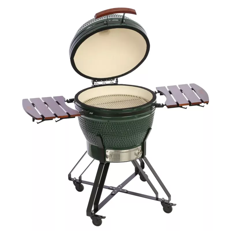 TunaBone Kamado Pro barbacoa de cerámica de 24 pulgadas, talla L, verde (TBG24GREEN-02)