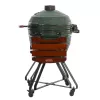 TunaBone Kamado Pro barbacoa de cerámica de 24 pulgadas, talla L, verde (TBG24GREEN-02)