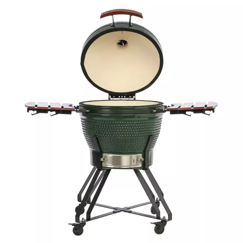 TunaBone Kamado Pro barbacoa de cerámica de 24 pulgadas, talla L, verde (TBG24GREEN-02)