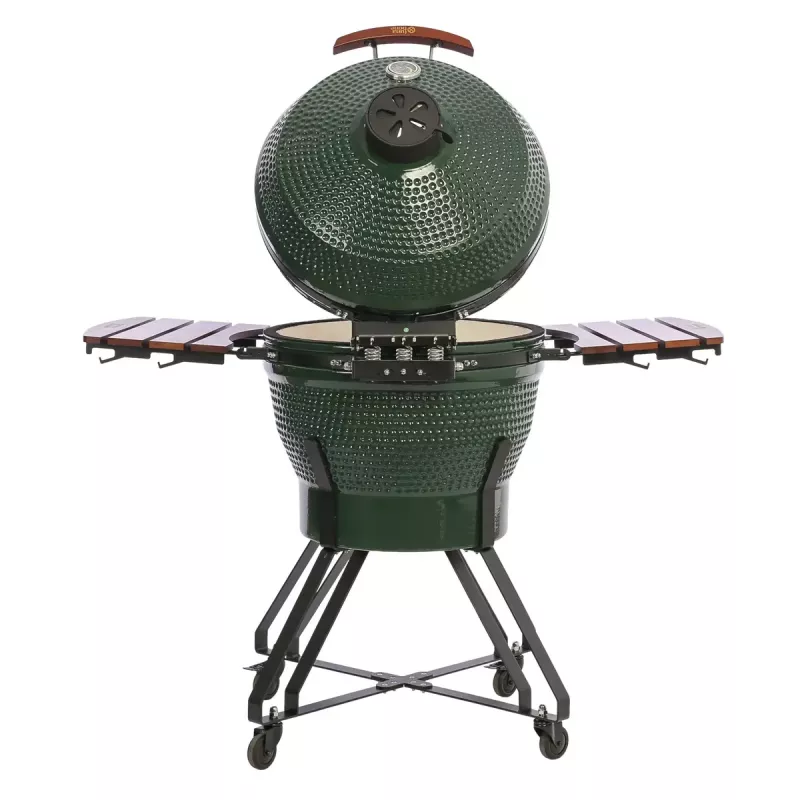 TunaBone Kamado Pro barbacoa de cerámica de 24 pulgadas, talla L, verde (TBG24GREEN-02)