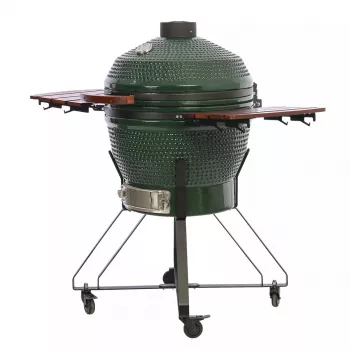 Parrilla kamado cerámica TARGUS TBG24GREEN-02 — parrilla de carbón verde de 24 pulgadas