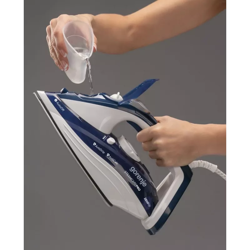 Plancha de vapor Gorenje SIH2600BLC suela cerámica 2600 W azul