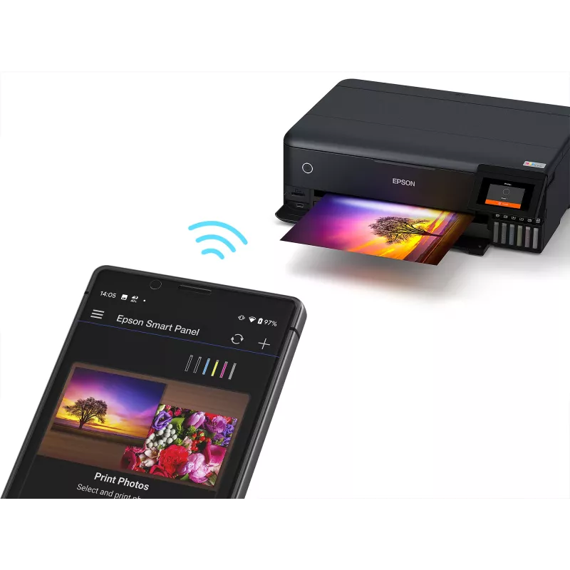 Impresora multifunción de inyección de tinta Epson EcoTank L8180 — A3+, color, 5760x1440 DPI, 32 ppm, dúplex, Wi‑Fi, Ethernet