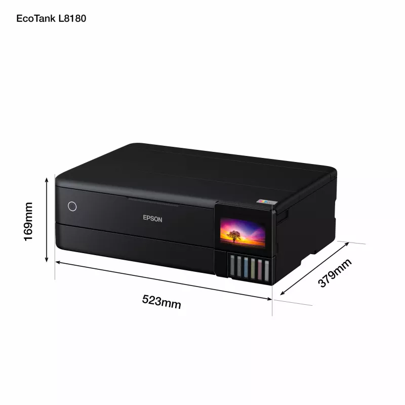 Impresora multifunción de inyección de tinta Epson EcoTank L8180 — A3+, color, 5760x1440 DPI, 32 ppm, dúplex, Wi‑Fi, Ethernet