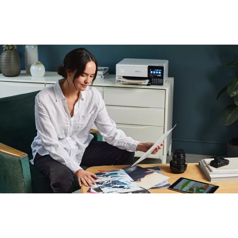 Impresora multifunción de inyección de tinta Epson EcoTank L8160 — impresión en color, 5760x1440 DPI, 32 ppm, A4, Wi‑Fi, dúplex