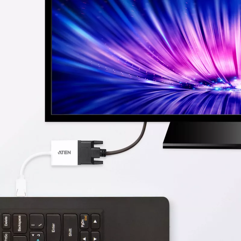 Convertidor DisplayPort a DVI ATEN, PC: hasta UXGA / HDTV: hasta 1080i,1080p