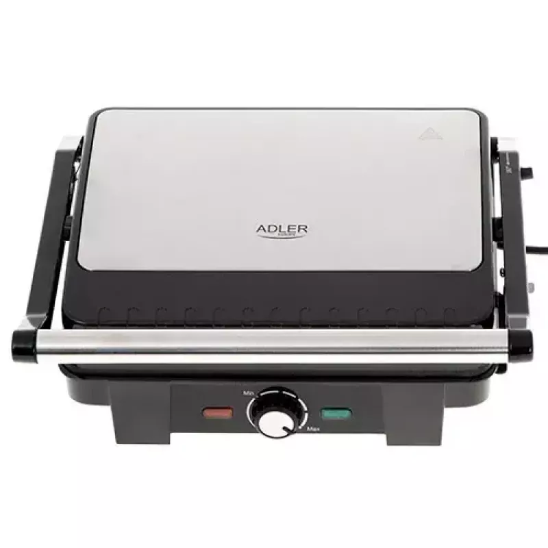 Parrilla de contacto Adler AD 3051 — acero inoxidable, 2200–2800 W, superficie de parrilla 1392 cm², temperatura ajustable, placas antiadherentes