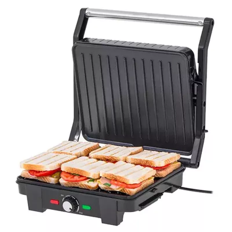 Parrilla de contacto Adler AD 3051 — acero inoxidable, 2200–2800 W, superficie de parrilla 1392 cm², temperatura ajustable, placas antiadherentes