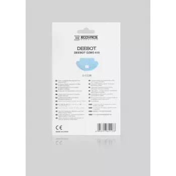 Recambio de mopa Ecovacs D-CC3B para robot aspirador, pack de 3, azul/gris