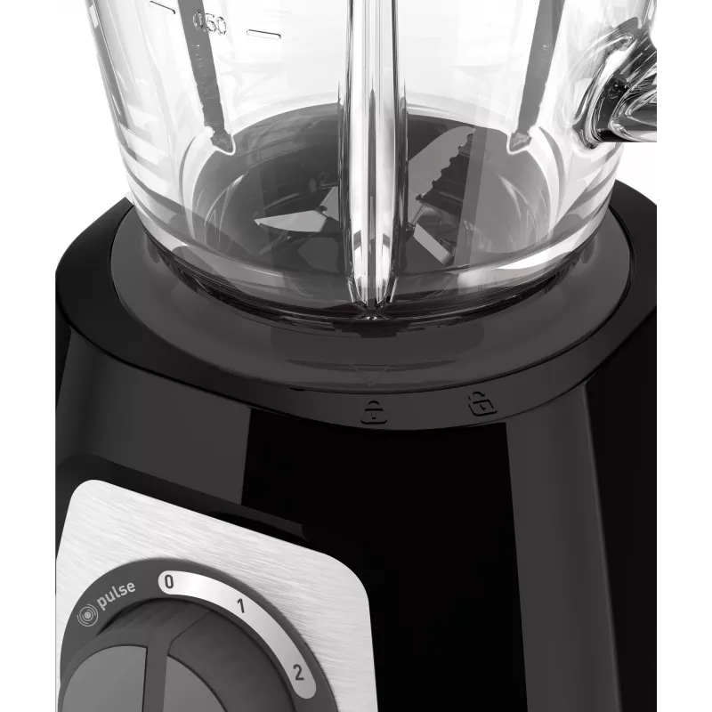 Batidora de vaso Tefal BlendForce II BL4388 — 800 W, jarra de cristal de 1,25 l, trituradora de hielo, negro/acero inoxidable cepillado