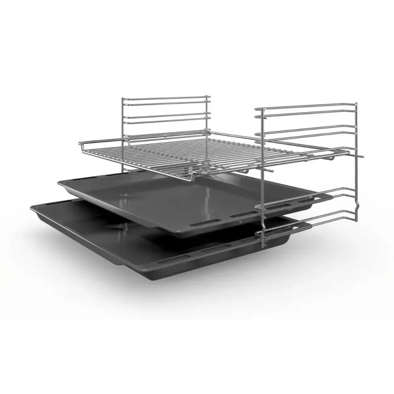 Horno integrable Bosch Serie 2 HBF010BR1S eléctrico, 66 L, acero inoxidable, mandos giratorios