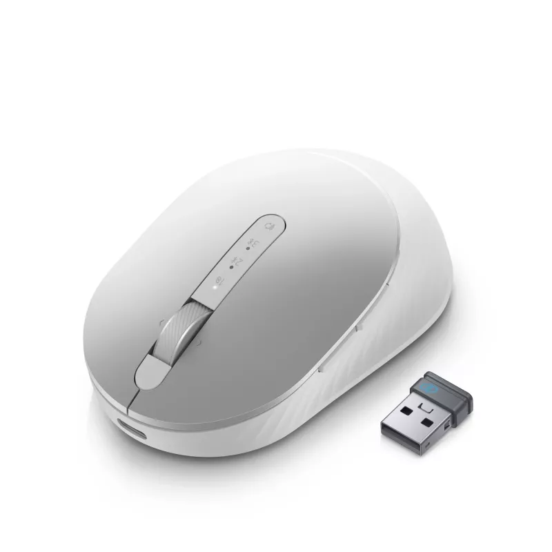 Ratón DELL Pro Premium Compact - MS7421W - platino-plata, ambidiestro, óptico, RF Wireless + Bluetooth, 1600 DPI, platino, plata (envase abierto)