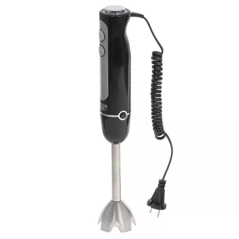 Batidora de brazo Adler AD 4625B — batidora de mano, 1500 W máx., 850 W potencia nominal, 5 velocidades, control mecánico, turbo, cuchilla de acero inoxidable, negro
