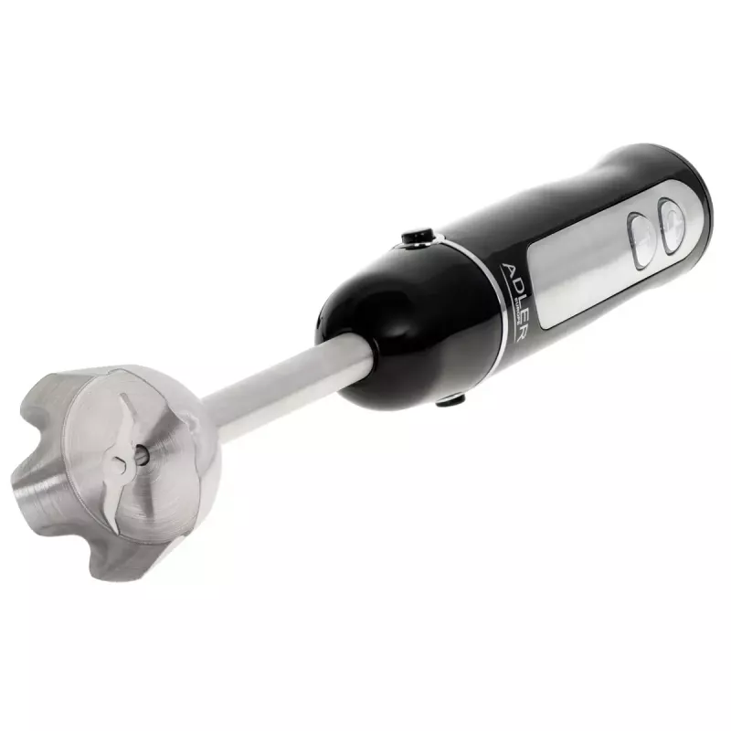 Batidora de brazo Adler AD 4625B — batidora de mano, 1500 W máx., 850 W potencia nominal, 5 velocidades, control mecánico, turbo, cuchilla de acero inoxidable, negro