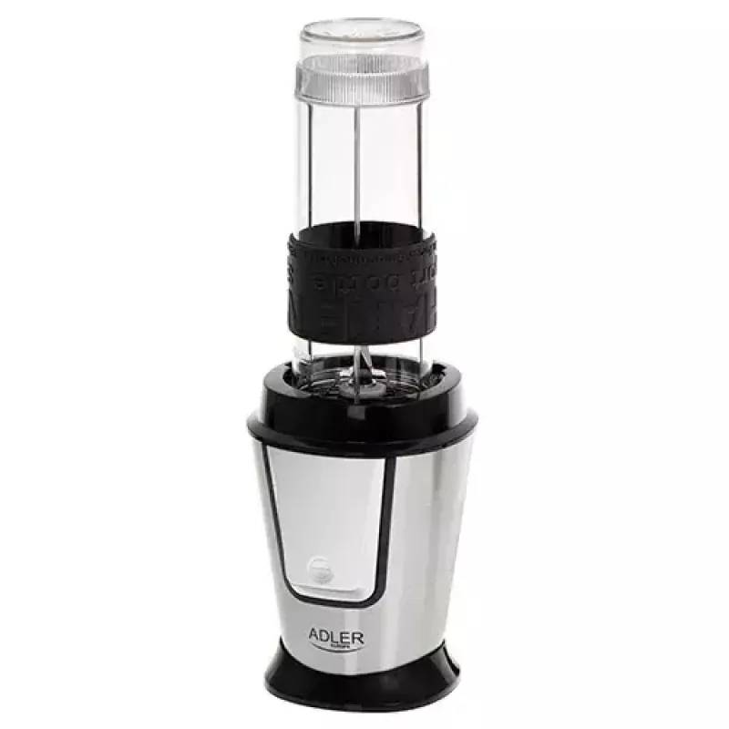 Batidora deportiva Adler AD 4081 — batidora personal portátil, 800 W pico, vaso de 0,57 l, cuchillas de acero inoxidable, 2 botellas