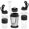 Batidora deportiva Adler AD 4081 — batidora personal portátil, 800 W pico, vaso de 0,57 l, cuchillas de acero inoxidable, 2 botellas