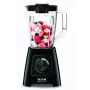 Batidora de vaso Tefal BL4208 — 600 W, recipiente de plástico de 1,25 L, 2 velocidades, trituradora de hielo, negra