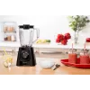 Batidora de vaso Tefal BL4208 — 600 W, recipiente de plástico de 1,25 L, 2 velocidades, trituradora de hielo, negra