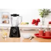 Batidora de vaso Tefal BL4208 — 600 W, recipiente de plástico de 1,25 L, 2 velocidades, trituradora de hielo, negra