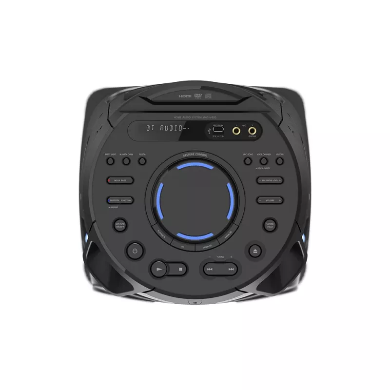 Sony MHCV43D.CEK, microcadena de audio doméstico, negro, FM, CD, CD-R, CD-RW, DVD, DVD-R, DVD-RW, 0,5 W, 349,5 mm
