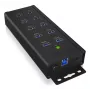 ICY BOX IB-HUB1703-QC3 USB 3.2 Gen 1 (3.1 Gen 1) Type-B 5000 Mbit/s negro