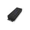ICY BOX IB-HUB1703-QC3 USB 3.2 Gen 1 (3.1 Gen 1) Type-B 5000 Mbit/s negro