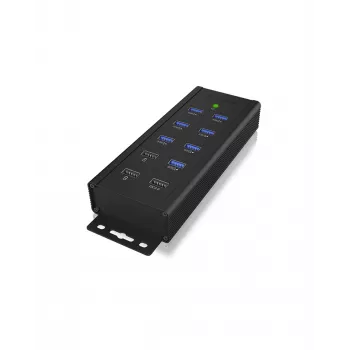 ICY BOX IB-HUB1703-QC3 USB 3.2 Gen 1 (3.1 Gen 1) Type-B 5000 Mbit/s negro