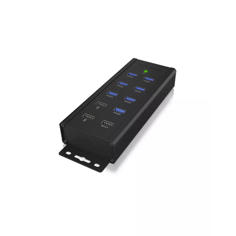 ICY BOX IB-HUB1703-QC3 USB 3.2 Gen 1 (3.1 Gen 1) Type-B 5000 Mbit/s negro