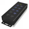 ICY BOX IB-HUB1703-QC3 USB 3.2 Gen 1 (3.1 Gen 1) Type-B 5000 Mbit/s negro