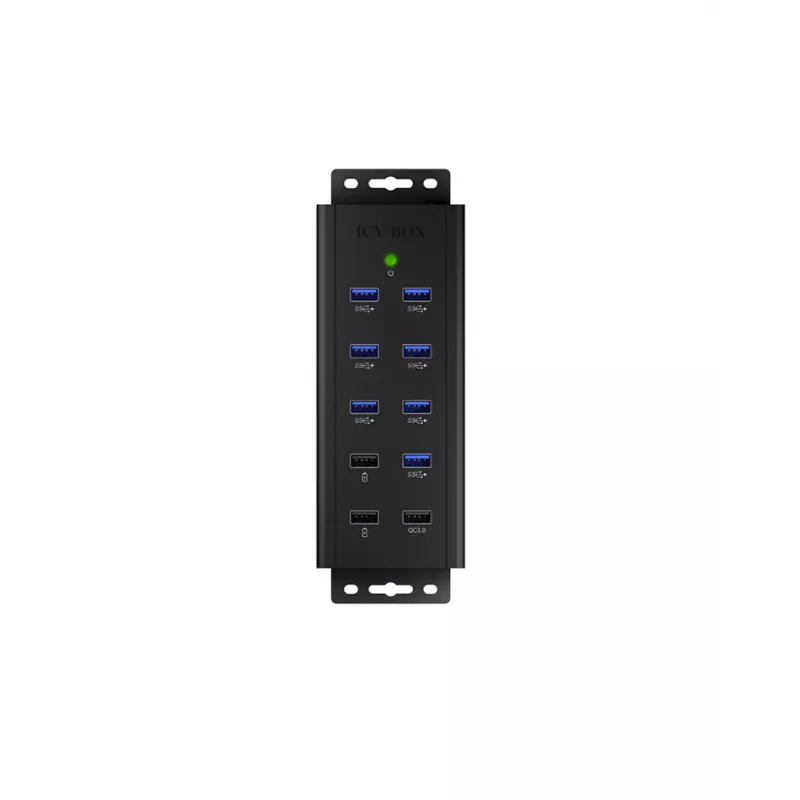 ICY BOX IB-HUB1703-QC3 USB 3.2 Gen 1 (3.1 Gen 1) Type-B 5000 Mbit/s negro
