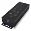 ICY BOX IB-HUB1703-QC3 USB 3.2 Gen 1 (3.1 Gen 1) Type-B 5000 Mbit/s negro