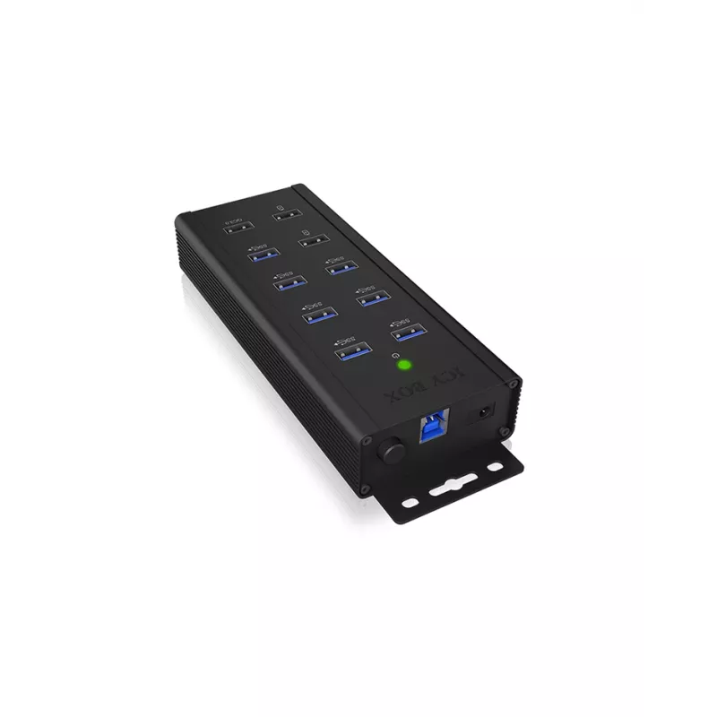 ICY BOX IB-HUB1703-QC3 USB 3.2 Gen 1 (3.1 Gen 1) Type-B 5000 Mbit/s negro