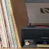 Muse MT-112 W tocadiscos microcadena con CD, USB, Bluetooth, radio FM, 33/45/78 rpm, marrón