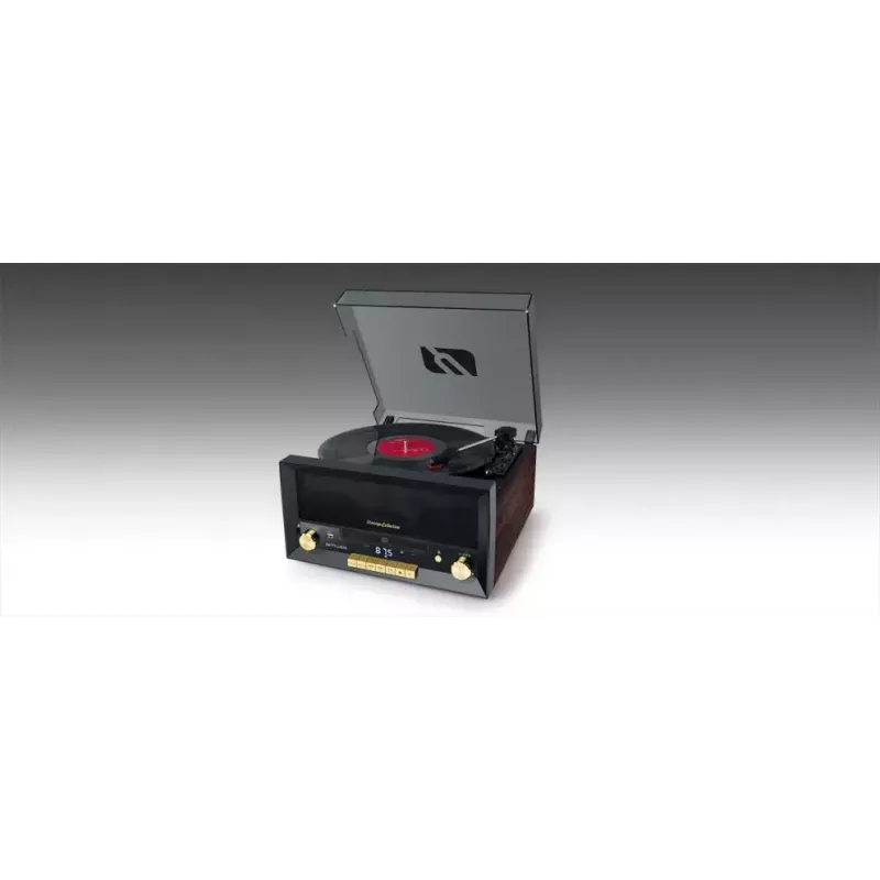 Muse MT-112 W tocadiscos microcadena con CD, USB, Bluetooth, radio FM, 33/45/78 rpm, marrón