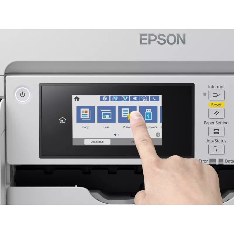 Equipo multifunción Epson M15180 — impresión de tinta monocroma, 4800x1200 DPI, escaneado en color 1200x1200, A4, Wi‑Fi, Ethernet, dúplex