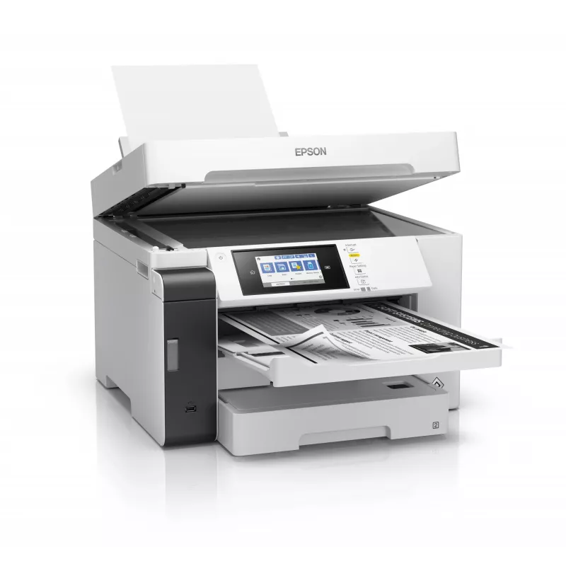 Equipo multifunción Epson M15180 — impresión de tinta monocroma, 4800x1200 DPI, escaneado en color 1200x1200, A4, Wi‑Fi, Ethernet, dúplex