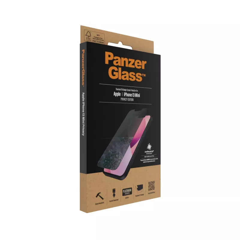 PanzerGlass ® Protector de pantalla de privacidad iPhone 13 Mini | Standard Fit