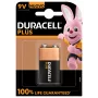 Pila Duracell 9V Plus 100 alcalina, 9 V, 1 unidad