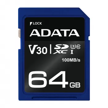 Tarjeta de memoria ADATA ASDX64GUI3V30S-R 64 GB SDXC UHS-I clase 10