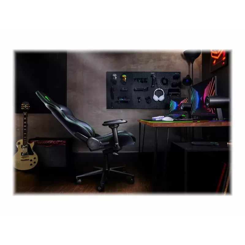 Silla gaming para PC Razer Enki con asiento acolchado negra, 136 kg, 670x680x1380 mm