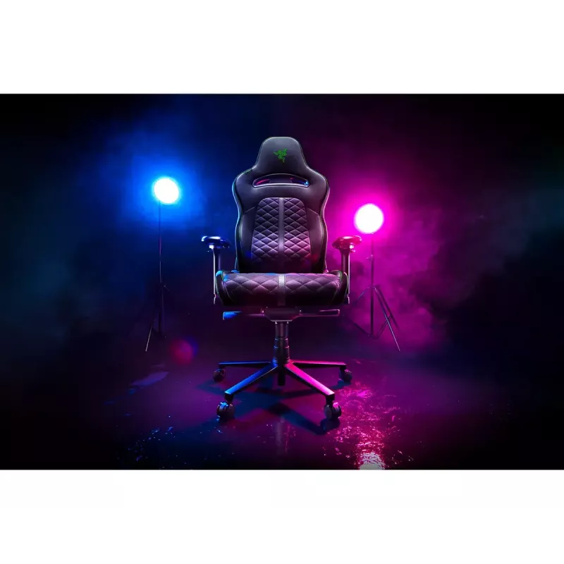 Silla gaming para PC Razer Enki con asiento acolchado negra, 136 kg, 670x680x1380 mm
