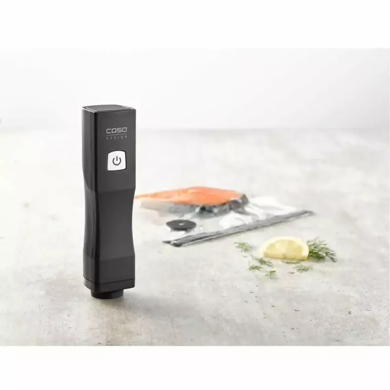 Envasadora al vacío Caso Vacu One Touch negra 01301 diseño compacto
