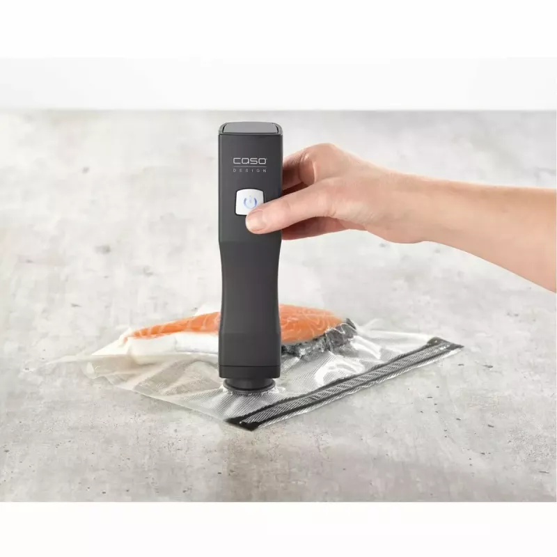Envasadora al vacío Caso Vacu One Touch negra 01301 diseño compacto